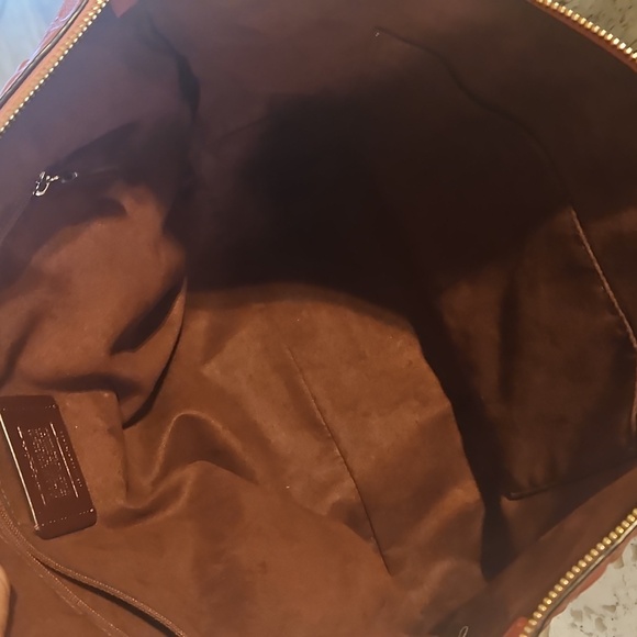 Coach 2018 Pink Embossed Tote with Chain Straps - Picture 11 of 16